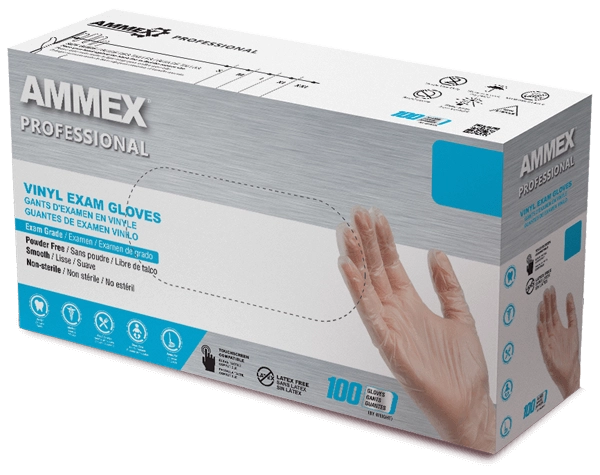 Gloveworks Clear Vinyl PF Industrial Gloves