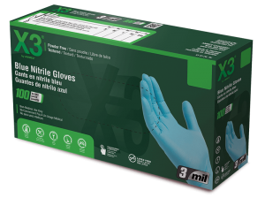 AMMEX Professional Cerulean Nitrile PF Exam Gloves