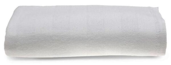 Medline MDTSB4B30WHI - Herringbone Spread Blanket, 70 x 108", WHITE, 12 EA/CS - Image 2