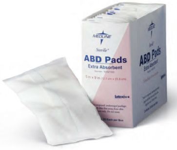 Medline NON21450 - Sterile Abdominal Pads 5" x 9" (12.7 x 22.9 cm), 1/PK, 400 EA/CS, 16 BX/CS - Image 2