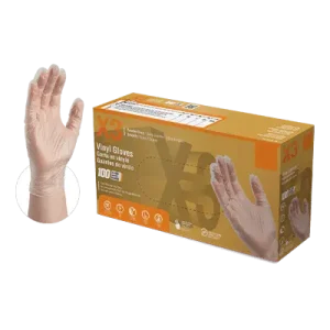 X3 Clear Vinyl PF Ind Gloves